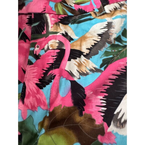 Loudmouth Pink Flamingo Tropical Print Mens Shorts Size 46 - Picture 3 of 7